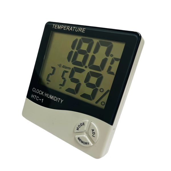 CRAVIING Indoor Digital Thermometer Hygrometer, Accurate Room Temperature Gauge Humidity Monitor with Alarm Clock - Easy to Read, Max/Min Records, LCD Display, ℃/℉ function