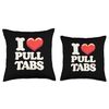 I Love Pull Tab Midwest Gambling Ticket Bingo Gamblers Throw Pillow