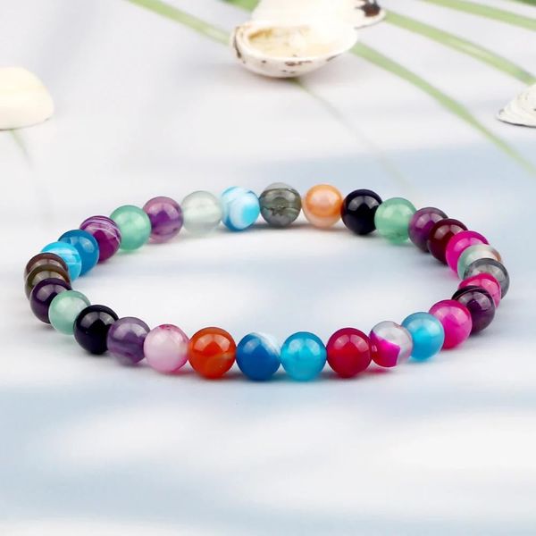 Hemasa 8mm Natural Stone Beads Bracelets 8mm Elastic CHINA