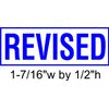 REVISED text on IDEAL 4911 Self-inking Rubber Stamp with BLUE INK
