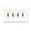 C4A® 4 Socket HDMI Wall Plate/Easy Connect Faceplate With 4 x HDMI sockets/No soldering