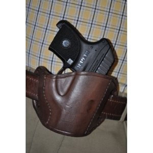 Pro-Tech Outdoors Brown Leather Belt Slide Gun Holster for Taurus PT-22, P-25