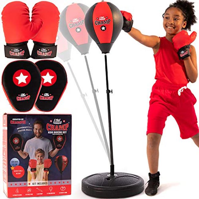 Costway Kids Punching Bag W/adjustable Stand Boxing Gloves, 50% OFF