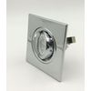 3 inch Recessed Can Light Square Trim, Adjustable 30°, Brushed Chrome Finish