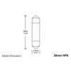 39mm HP6 LED Bulb LED Red Pair Diode Dynamics