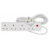 STATUS Multi Plug Extension | 4 Socket Extension Cable | 2m Extension Lead | 4WS2M20