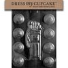 Dress My Cupcake Chocolate Candy Mold, Golf, Caddy, Balls