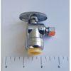 5 Pcs 1/4" OD Compression x 1/2" Push Fit Angle Valve. 1/4-Turn, Metal Handle