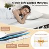 Cot Size Folding Bed W/Memory Foam Mattress & Pillow Rollaway Sleeping Guest Bed
