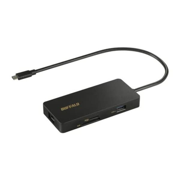 BUFFALO LUD-U3-CGCBK USB Type-C Connectivity Docking Station with PD Support CR, Black