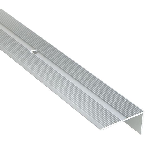 DQ-PP Winkelprofil | Profilmaße - 40mm x 20mm gebohrt inkl. Schrauben | Silber | 100cm | Aluminium | 1m | Winkelleiste | Abschlussprofil | Treppenkantenprofil | Treppenabschluss