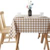 Rustic More Patterns Water Resistant PVC Tablecloth Rectangle Oil-proof Table Cloth,Khaki,120 x 180 cm