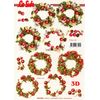 Christmas Card Making Decoupage Sheet Assortment - 12 Assorted Christmas Designs for Cutting