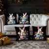 4 Piece Black Easter Celebration Decorative Pillow Cover Home Decor