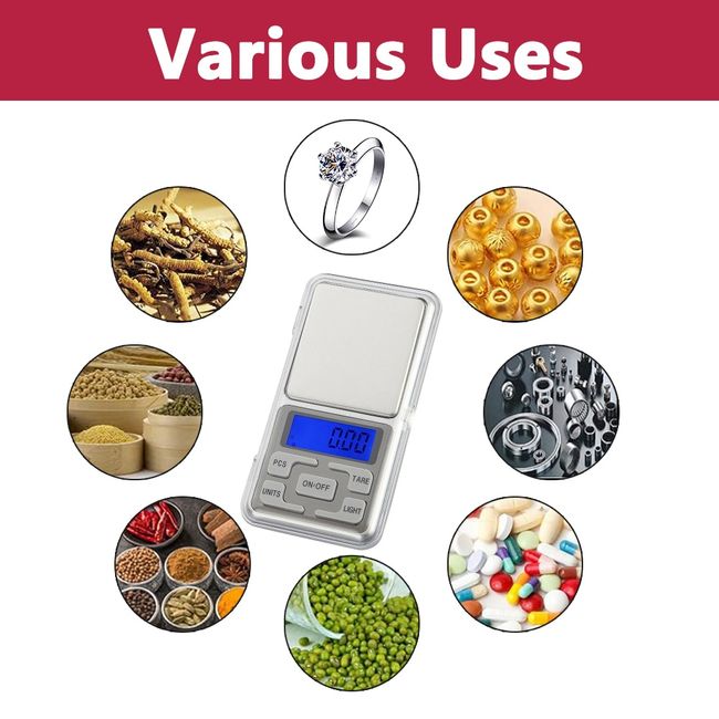 0.01g 500g Mini Electronic Scales High Precision Pocket Digital Scale For  Jewelry Gold Sterling Silver Balance Gram For Kitchen