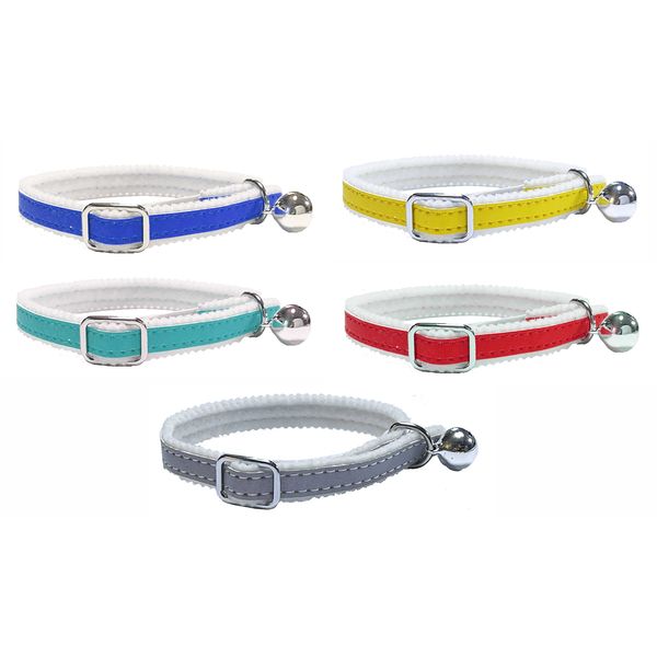 Cat/Kitten Reflective Collar with Safety Elastic, Bell (Turquoise)
