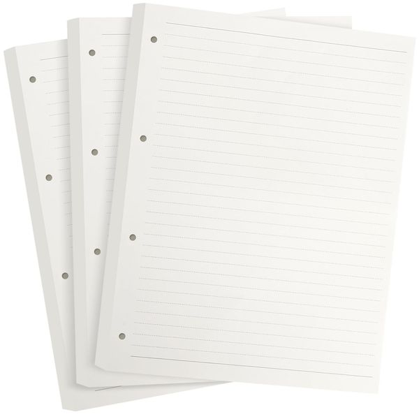 A4 Refill Pad, 135 Sheets (270 Pages) Loose-Leaf Refillable Planner Inserts Note Paper Refill Lined Paper, 4-Hole Punched for 4-Ring Binder, Folder,Refillable Notebook Planner 100GSM Thick