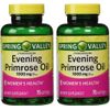 BBEEAAUU Spring Valley - Evening Primrose Oil 1000 mg,Twin Pack 150 Total Softgels