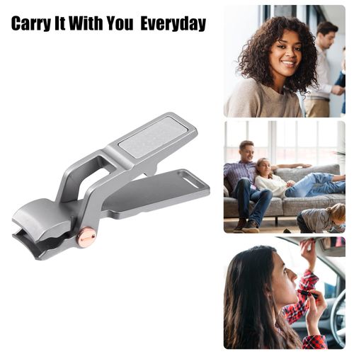 VOCOSTE Nail Clippers for Women Portable Gray Stainless Steel Nail Clippers for Nail Care 1 Pcs