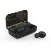 True wireless black earbuds with power bank noise cancelling