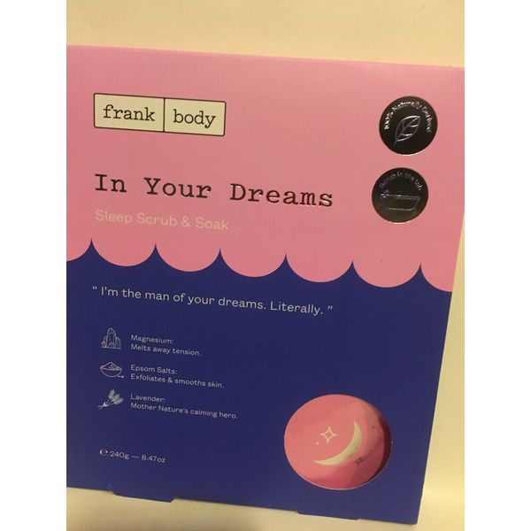 Frank Body In Your Dreams Sleep Scrub & Soak  8.47oz/ 240g NIB