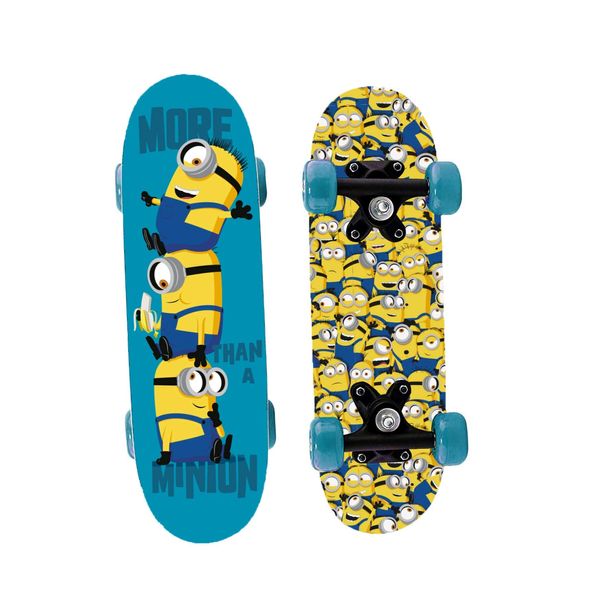 Minions 2 Mini Skateboard aus Holz 43x12x8 cm