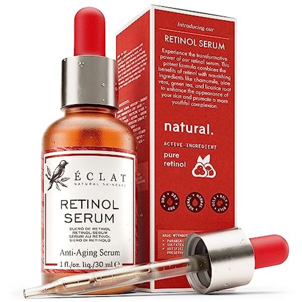 𝐖𝐈𝐍𝐍𝐄𝐑 𝟐𝟎𝟐𝟑 Retinol Serum for Face - 2.5% Pure Retinol Anti Wrinkle Serum with Hyaluronic Acid + Vitamin B3, Resurfacing Retinol Serum for Face Anti Aging Skin, for Men & Women, Facial Acne Retinol Serum