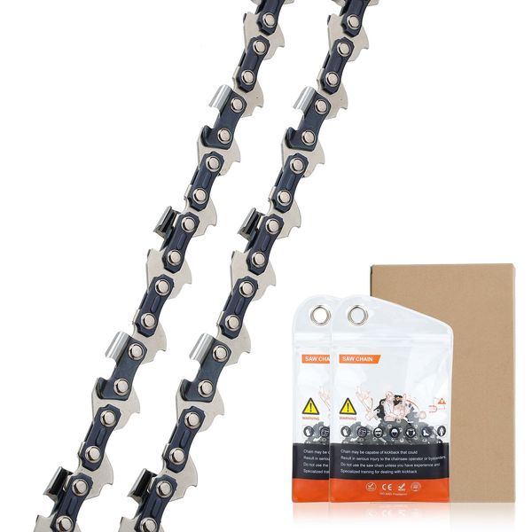 2 x 16 inch Chainsaw Chain 3/8"LP 55 Drive Links 0.50" Gauge Low Kickback Compatible with Stihl 018 MS180 MS181 MS200T MS211 MS201T MS231