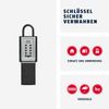 ABUS KeyGarage 777 - Key Box with mounting Bracket - with Key Code - for up to 20 Keys or Small valuables - Black-Silver