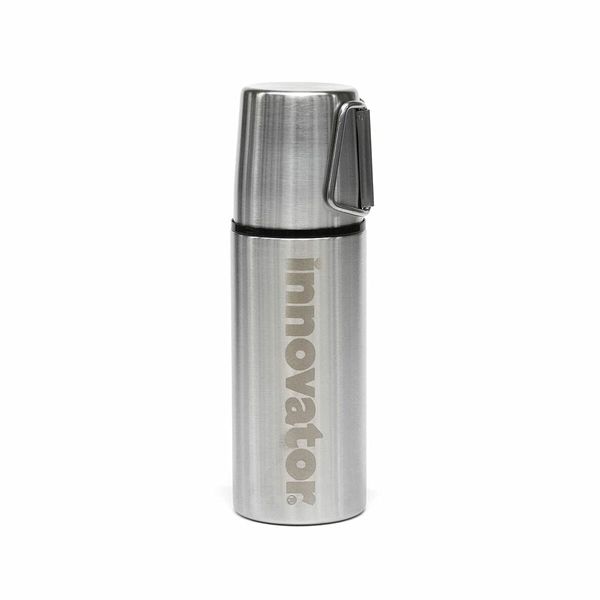 Toa Metal Stainless Steel Bottle, Thermos Bottle, Innovator Series, 13.5 fl oz (400 ml), Solid Silver