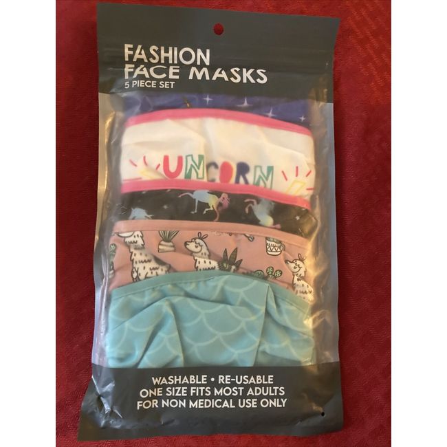 Women's Face Masks 5 Piece Reusable  New Cute Washable Sexy Hot Unicorn Power !!