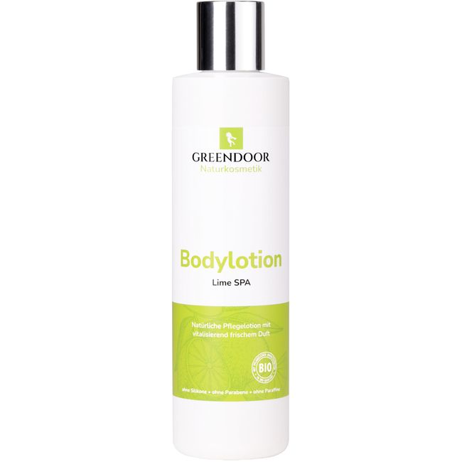 GREENDOOR Bodylotion Lime SPA 250ml, Skin Food für trockene Haut, vegane Körpermilch mit Bio Shea, frischer Duft, Naturkosmetik Body Lotion, natürliche Körperlotion unisex