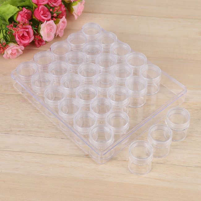 6ML Glass Container Containers - Pink Lid 