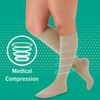 Juzo Dynamic Men’s Cotton Closed Toe Compression Knee High, 30-40 mmHg – Breathable Cotton & Nylon Fabric, Compression Therapy for Poor Circulation, Made in the USA,Black,4 (IV) Regular