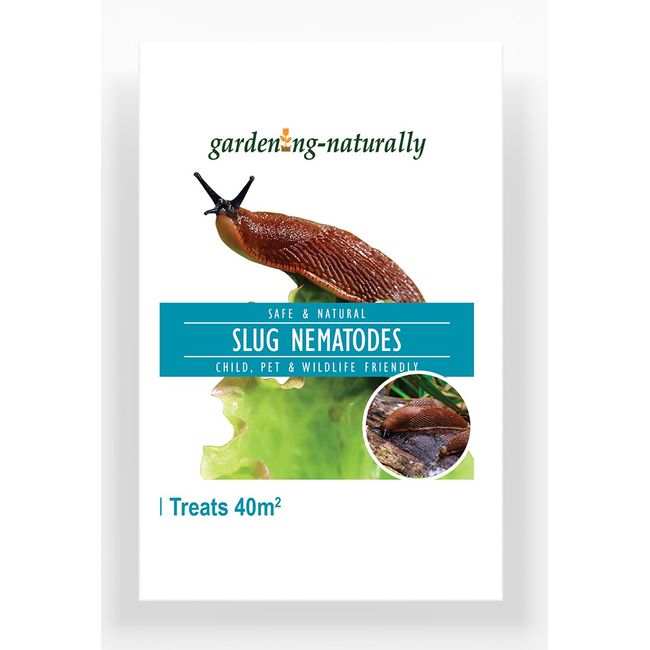 Gardening Naturally Slug Nematodes Treats 40sq Natural Safe Slug Control