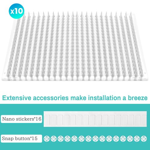 Mardili 10 Packs Scat Mat for Cats,Cat Spike Mat with 13X16 inches,Cat Repellent Mat Deterrent Indoor& Outdoor,Training Pads Keep Cats and Dogs Off Couch, Bed