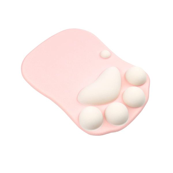 TagLee (Long 10.6 inches (27 cm) Mouse Paws Cat Cat Cute Stylish Wrist Rest Mouse Pad Ergonomic Wrist Fatigue Reduction Anti-Slip Recon Mouse Pad Durable Water Wash (Pink)