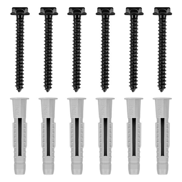 ELIVED Lag Bolt Kit for Mounting TV Wall Bracket into Wood or Concrete Wall, Durable Anchors Included, High Strength M8 Lag Bolt, Mount TV Wall Mount into Brick Wall with Wall Plugs, EV034