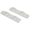 GARDINIA End Piece For 2-Track Rails GE2 Models, 2-Pack, Plastic, White
