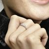 Pandora Timeless Women's Sterling Silver Clear Three-Stone Ring, Size 52, With Gift Box