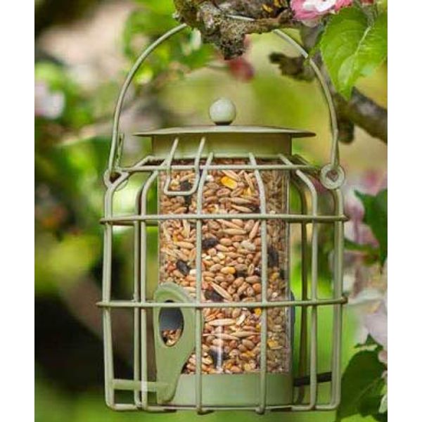 Garden Mile Bird Feeder, Squirrel Proof Cage, Ideal for Wild Bird Food Seeds, Nuts or Fat Balls Outdoor Garden Bird Squirrel Guard Feeder Hanging Wildlife (Smaller Bird Feeder for Seeds)