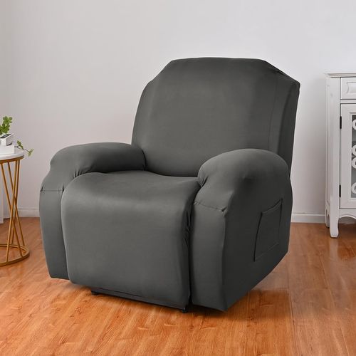 FANSU Recliner Chair Covers 1 Seater for Armchairs with Pockets, Stretch Recliner Slipcover for Electric Chair, Sofa Covers Furniture Protector for Living Room (1 Seater,anthracite)