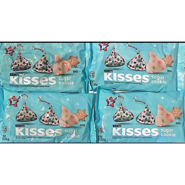 Hershey's Kisses Sugar Cookie Flavored White Cream Candy (Lot of 4) BB11/23 New