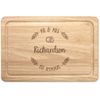 Personalised Custom Name Mrs & Mr Wreath Wedding Rectangular Wooden Chopping Cheese Board