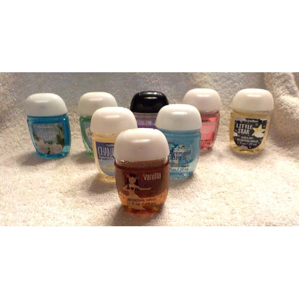 LOT OF 8 MIXED BATH & BODY WORKS POCKETBAC HAND SANITIZER 1 fl oz each NEW  (#3)