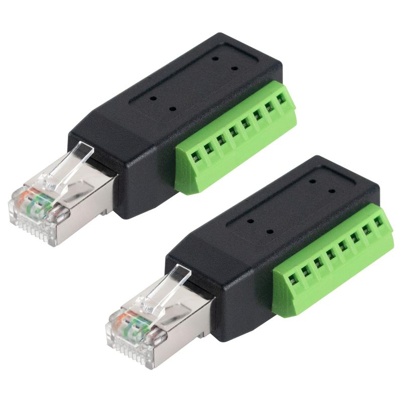 Maxhood RJ45 Screw Terminal Connector, 90 Degree RJ45 Breakout Board ...