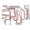3 x 8 Piece Sets Screw in Storage Wall Utility Ladder Hook Plastic Coated