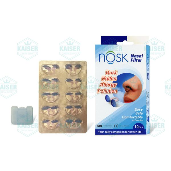 10 x Nosk Anti Allergy Dust Nose Filter - Invisible Nasal Filter & Retainer Case