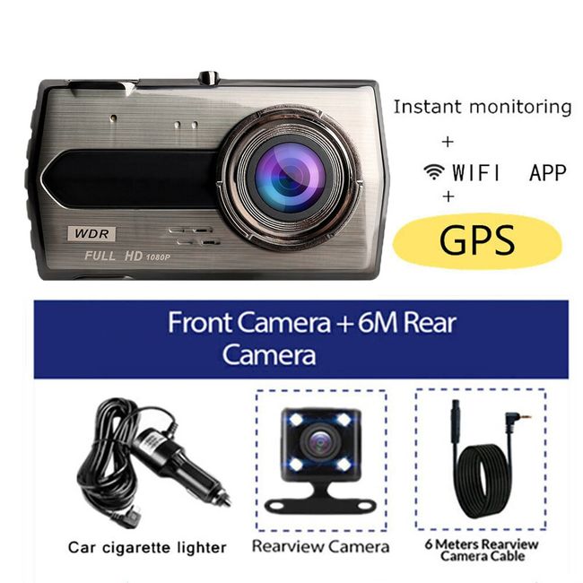 M8 Dual Lens Dash Cam Car Camera HD 1080P WIFI Video Recorder