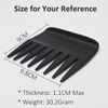 Professional Mens Styling Comb, Anti-Static Pompadour Streaker Comb Texture Wide Tooth Comb for Hairstyling Shaping Wet Pick Hairdressing Comb, Black